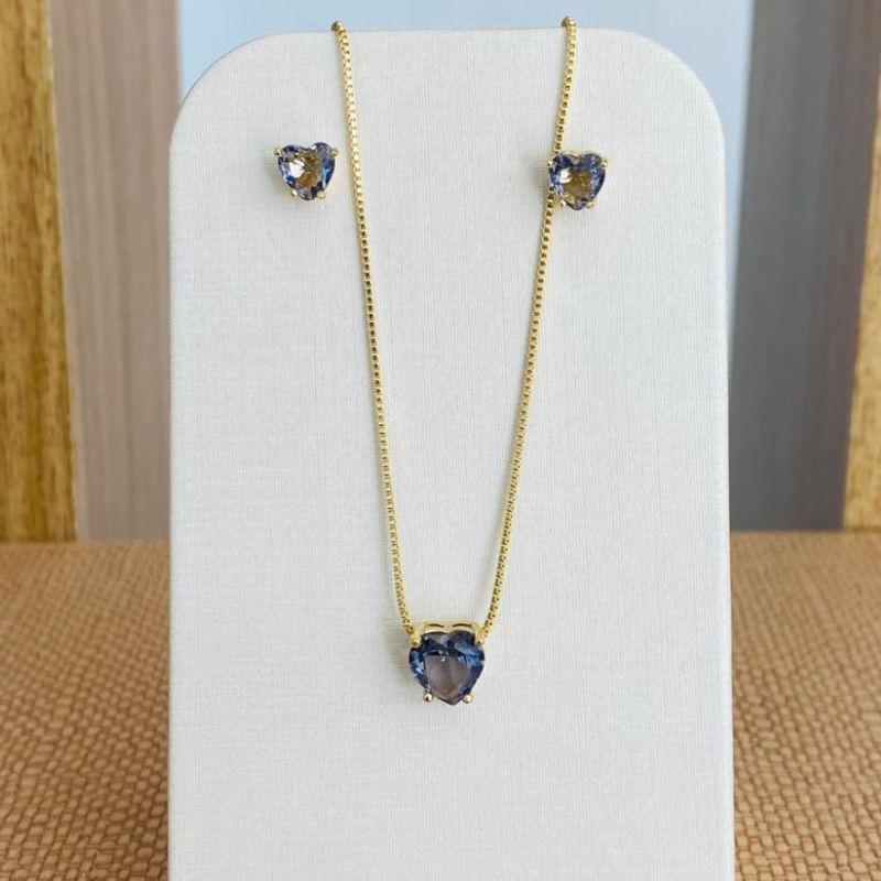 CONJUNTO CORAÇÃO LILAS