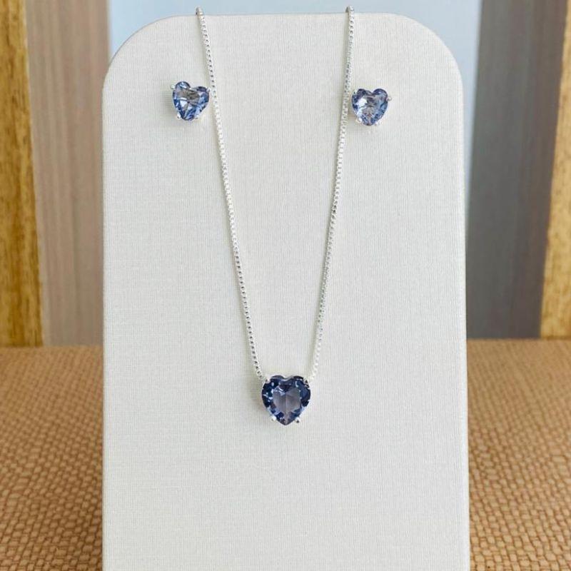 CONJUNTO CORAÇÃO LILAS