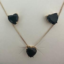 CONJUNTO CORAÇÃO PRETO