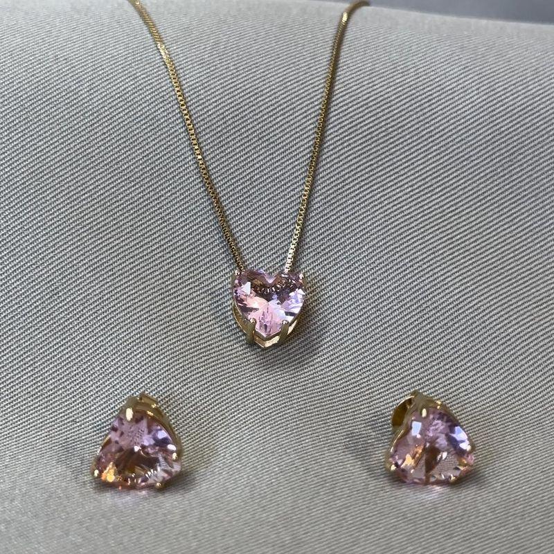 CONJUNTO CORAÇÃO ROSA