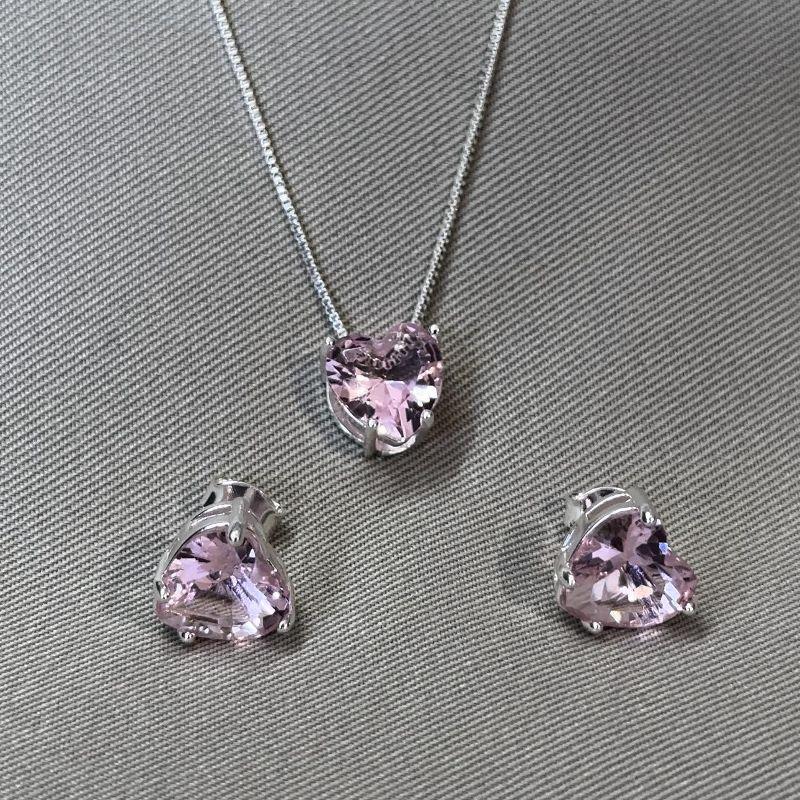 CONJUNTO CORAÇÃO ROSA