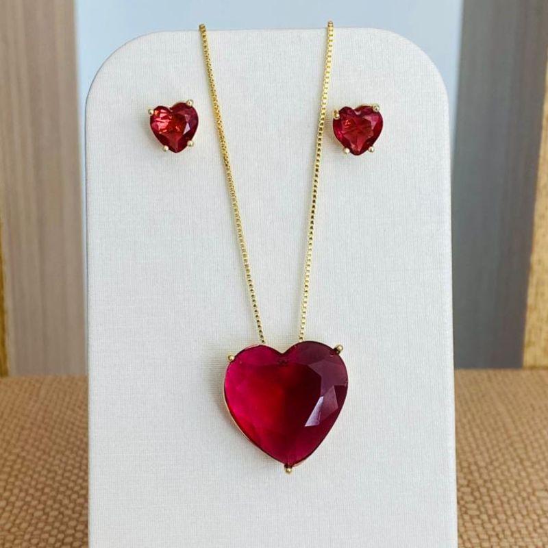 CONJUNTO CORAÇÃO VERMELHO G