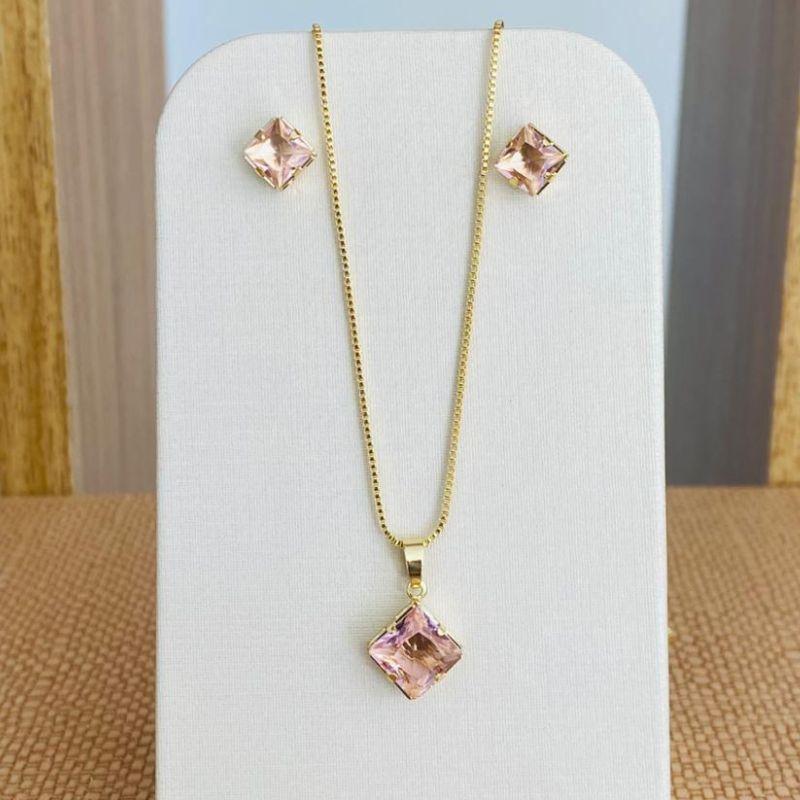 CONJUNTO QUADRADO ROSA