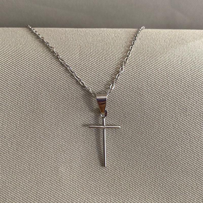 CORRENTE CADEADINHO COM CRUZ PALITO