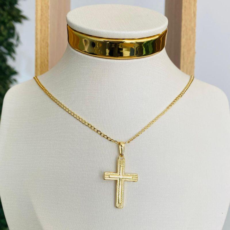 CORRENTE MASCULINA COM CRUZ