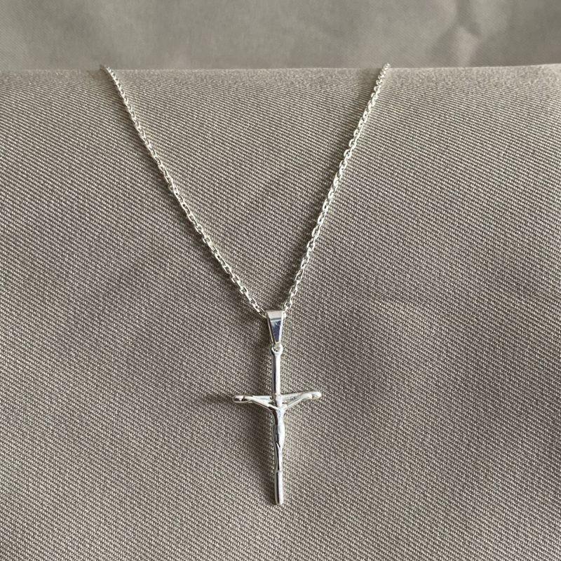 CORRENTE MASCULINA COM PING CRUZ JESUS