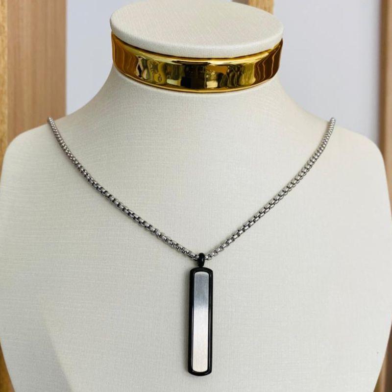 CORRENTE MASCULINA COM PINGENTE