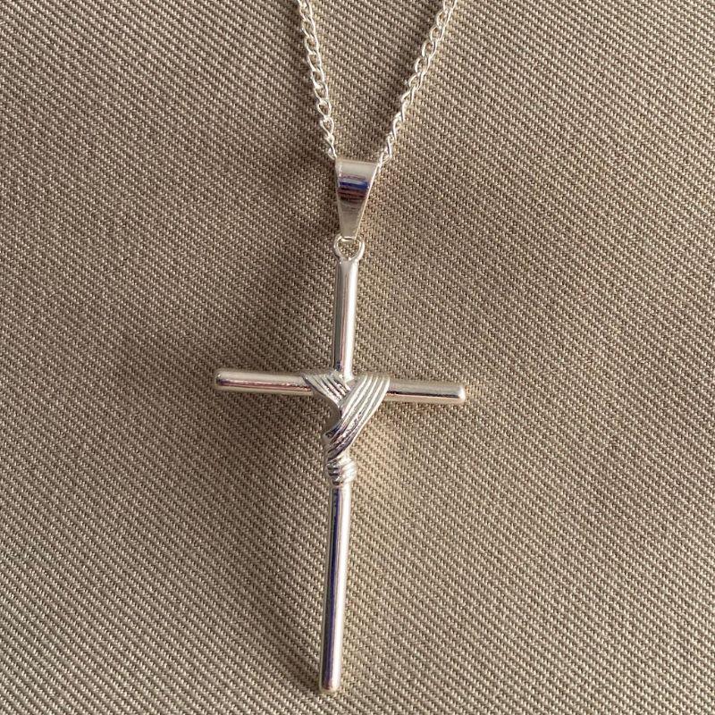 CORRENTE MASCULINA GRUMET COM PING PALITO CRUZ GRANDE