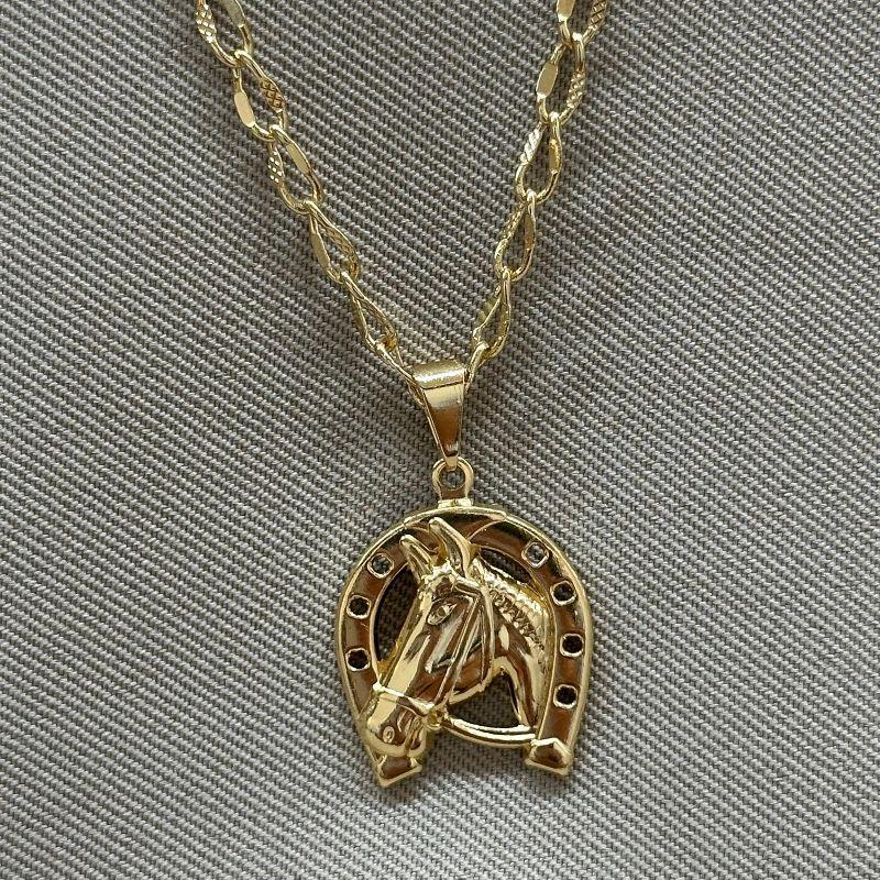 CORRENTE MASCULINA PING FERRADURA/CAVALO