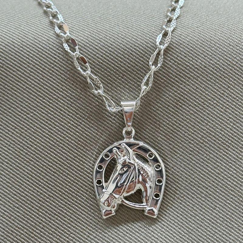 CORRENTE MASCULINA PING FERRADURA/CAVALO