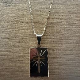 CORRENTE MASCULINA PING PLACA CRUZ 