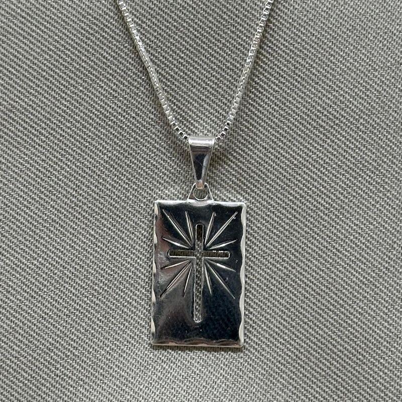 CORRENTE MASCULINA PING PLACA CRUZ