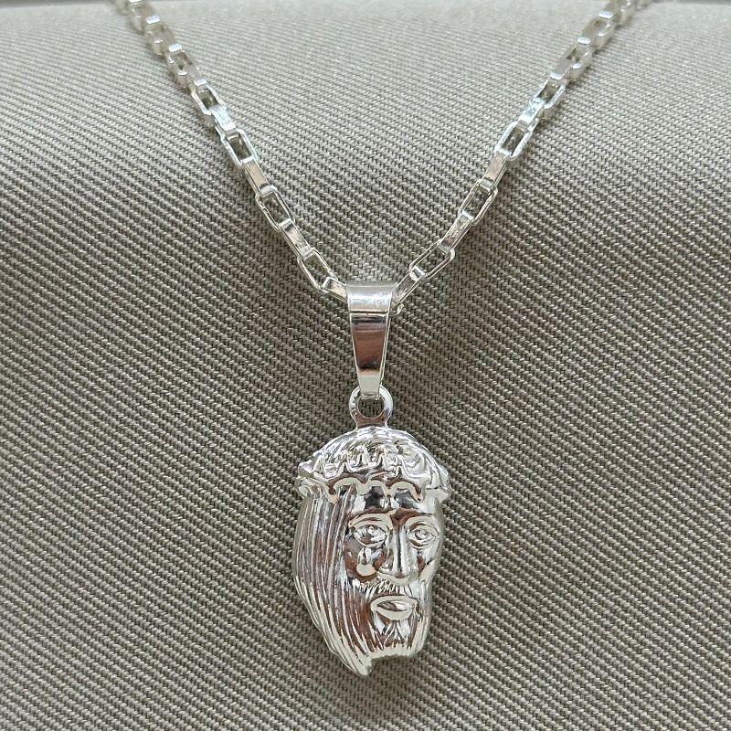 CORRENTE MASCULINA TIJOLINHO PING FACE DE CRISTO