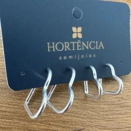 DUPLA BRINCO ARGOLA CORAÇÃO 