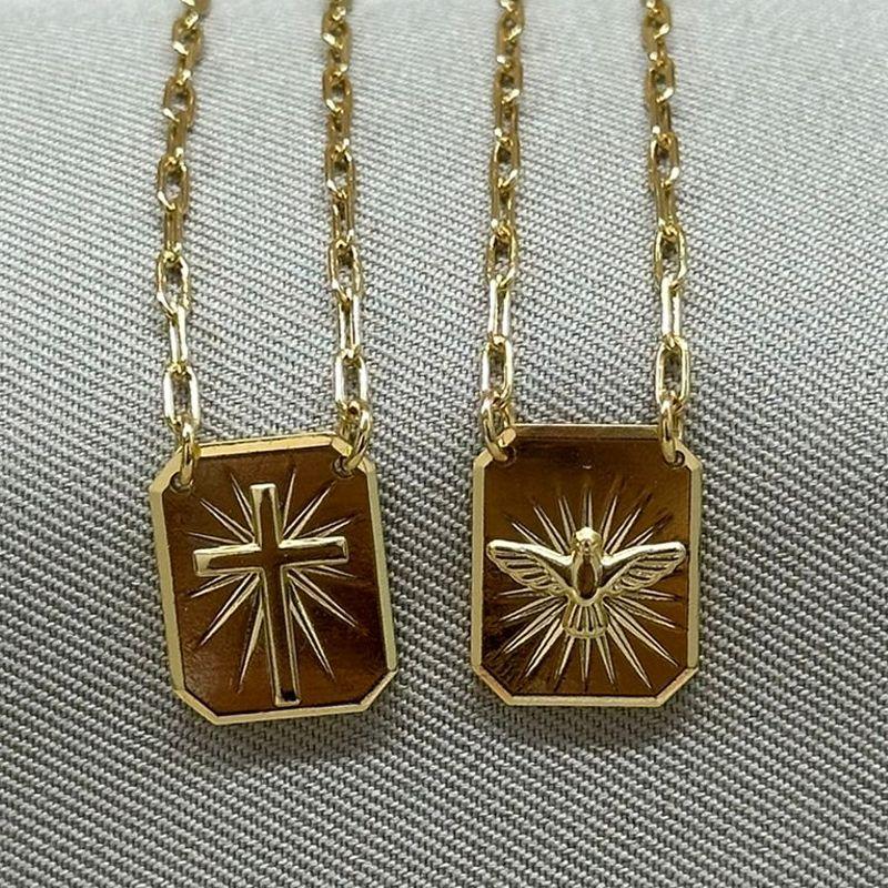 ESCAPULÁRIO ESPIRITO SANTO E CRUZ