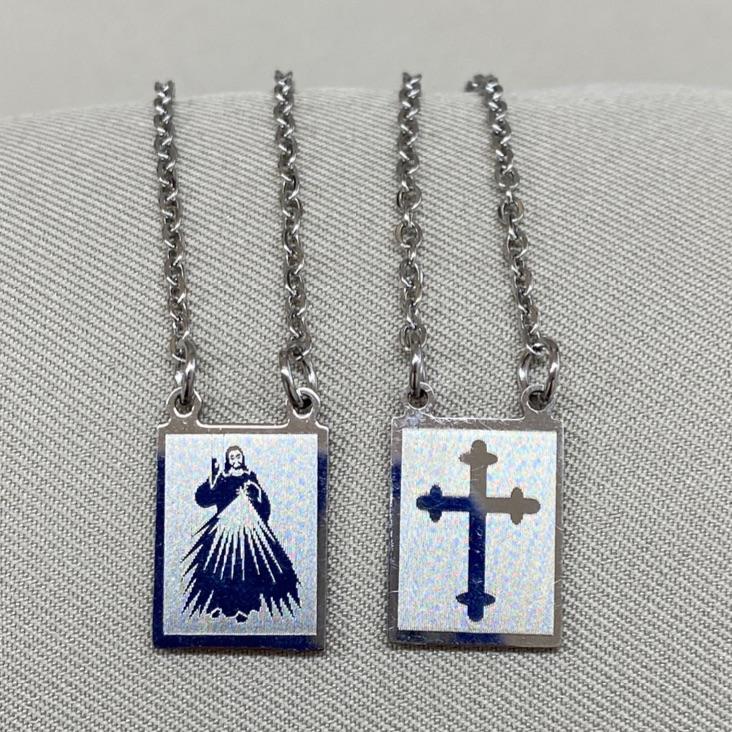 ESCAPULARIO JESUS/CRUZ STEEL