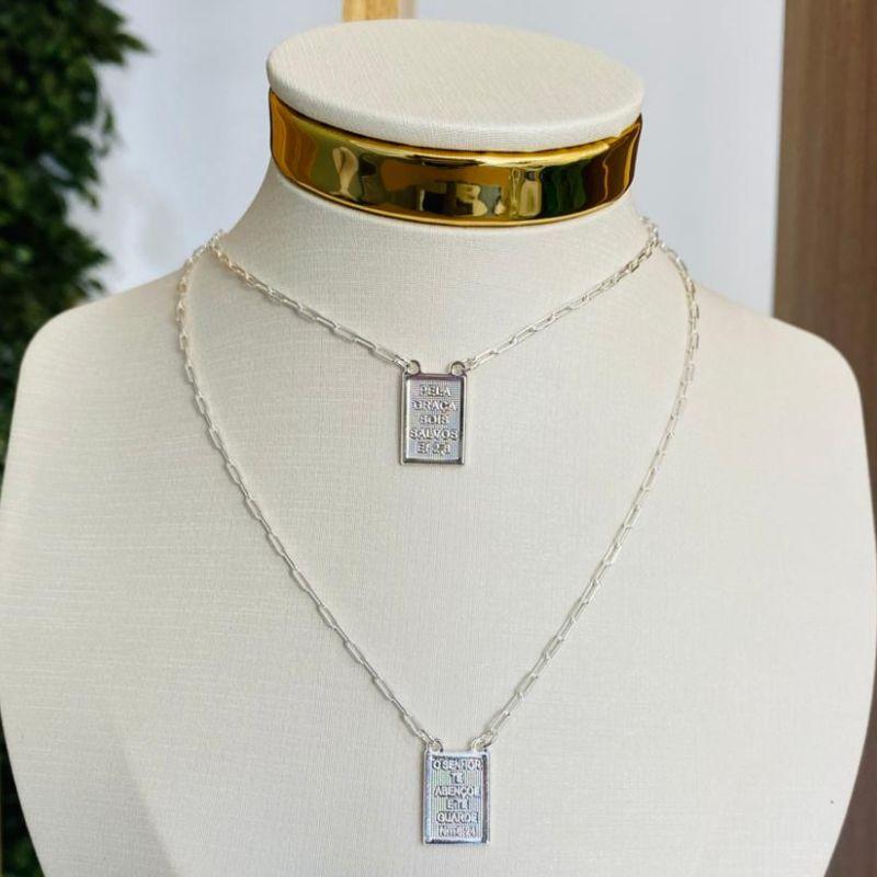 ESCAPULARIO O SENHOR TE ABENÇOE / PELA GRAÇA SOIS SALVO 60CM