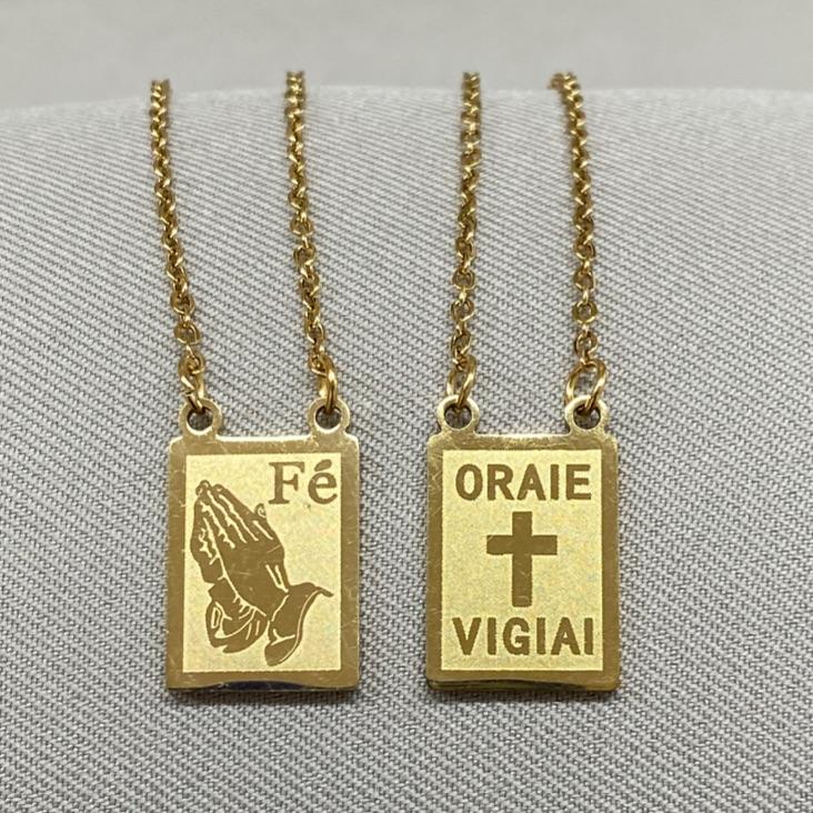 ESCAPULARIO ORAI E VIGIAI/FÉ STEEL