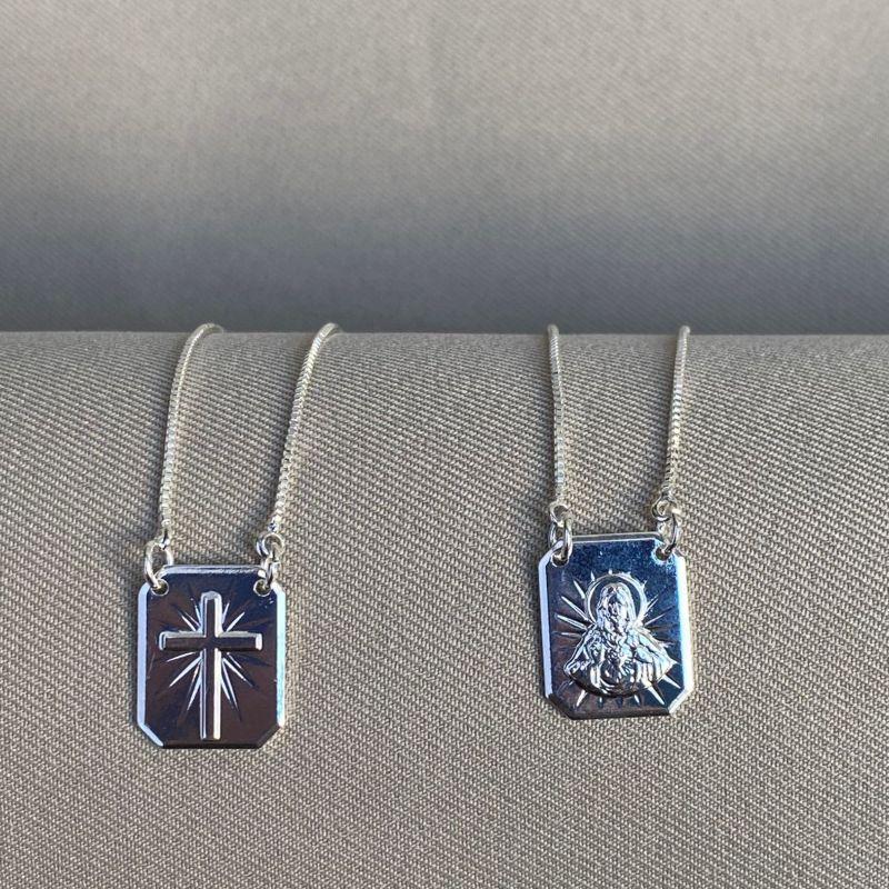 ESCAPULARIO VENEZIANA CRUZ COM SAGRADO CORAÇÃO