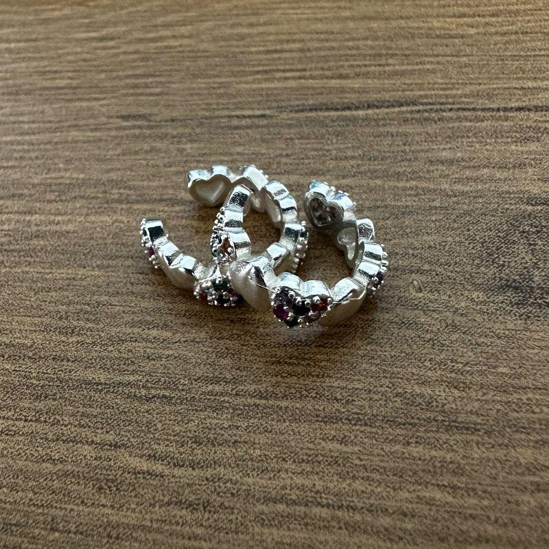 PIERCING FAKE CORAÇÃO LISO E CRAVEJADO