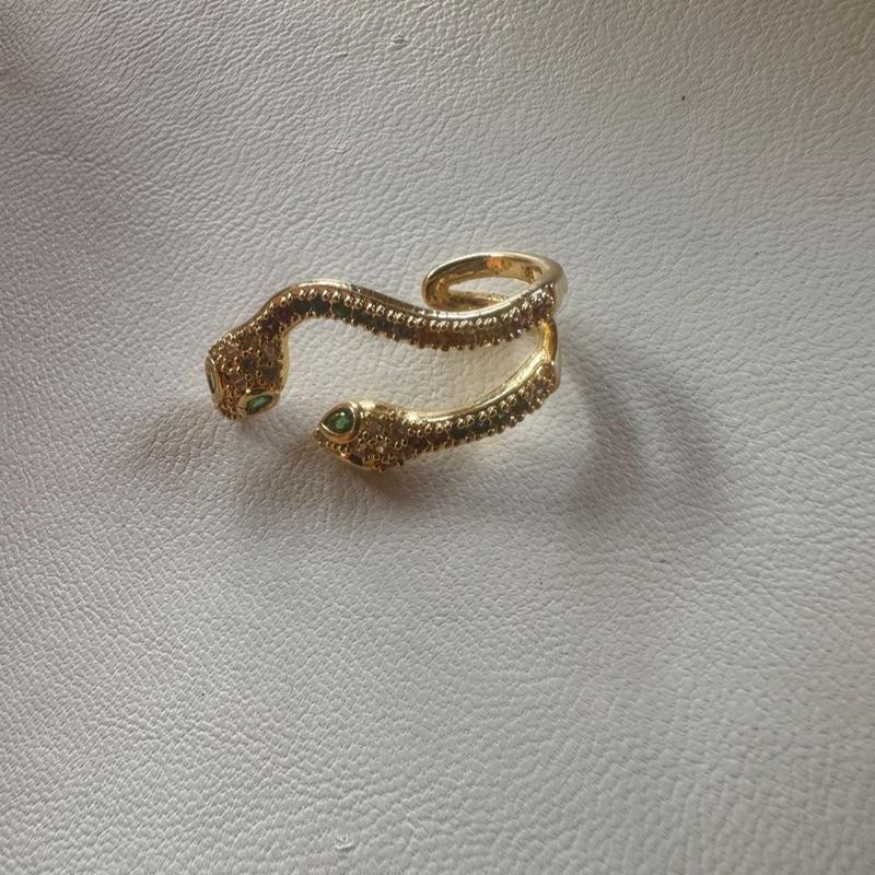 PIERCING FAKE SERPENTE COM PEDRA COLORIDA ZIRCONIA