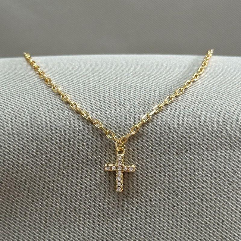 PULSEIRA CADEADINHO COM CRUZ CRAVEJADA