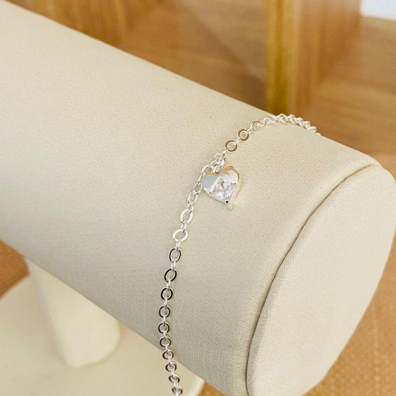 PULSEIRA CORAÇÃO ELO CADEADINHO