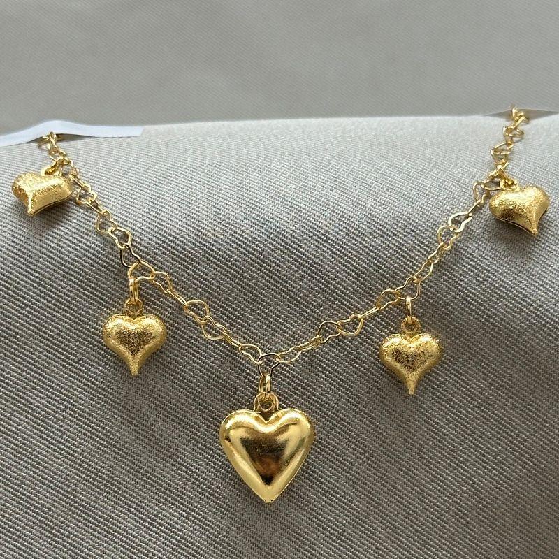 PULSEIRA CORAÇÃO LISOS BRILHANTES