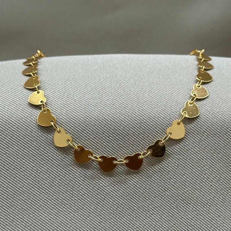 PULSEIRA CORAÇÕES PLAQUINHAS