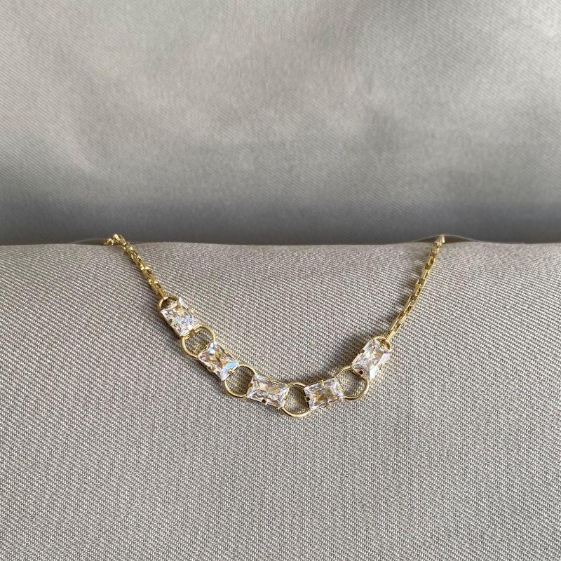 PULSEIRA CORRENTE COM ZIRCÔNIA QUADRADO