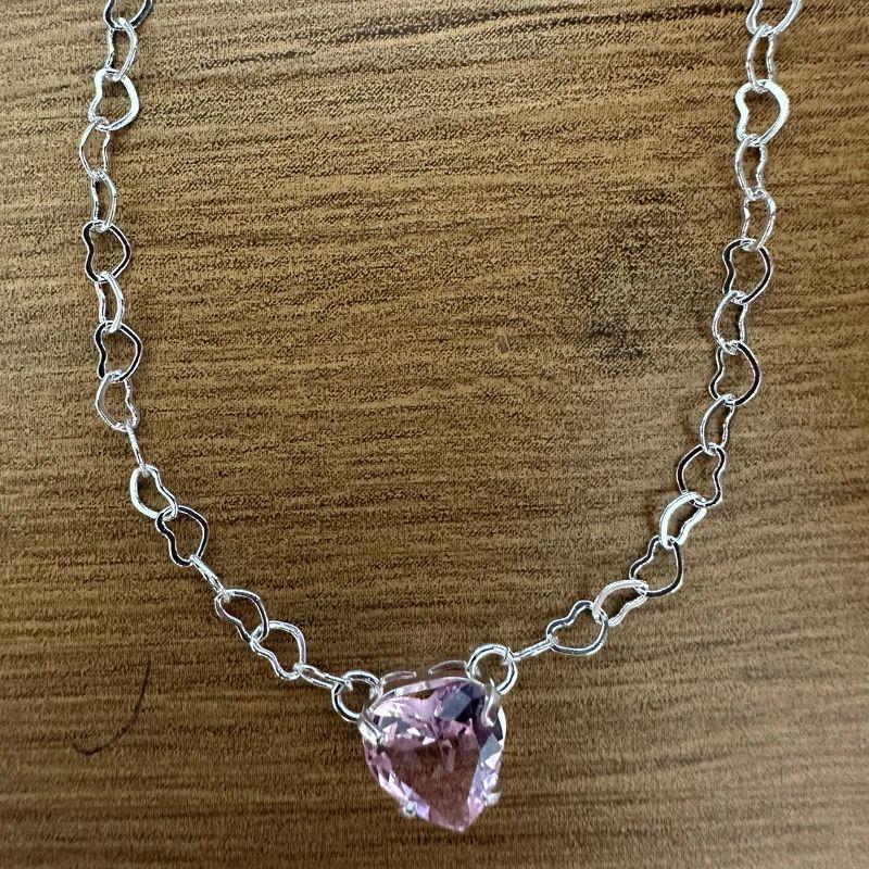 PULSEIRA CORRENTE ELOS DE CORAÇÃO COM ZIRCONIA