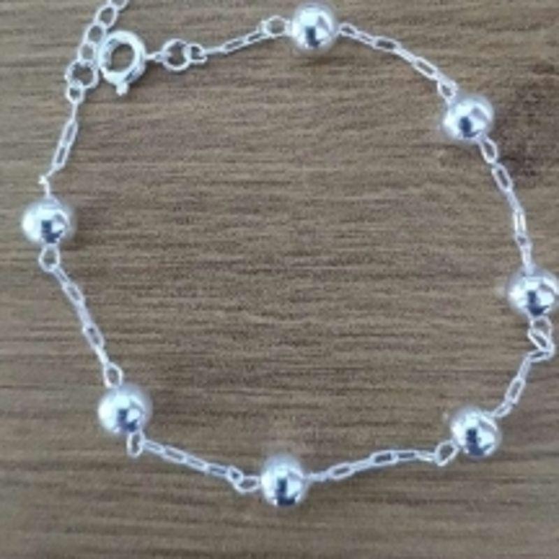PULSEIRA DE 7 BOLAS LISA 6MM