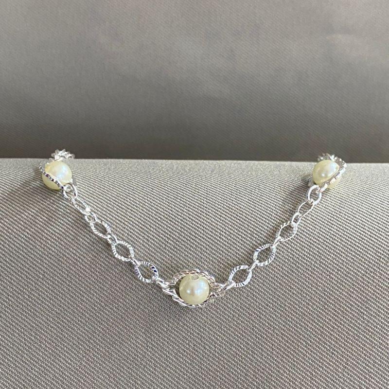 PULSEIRA DIAMANTADA COM PEROLA