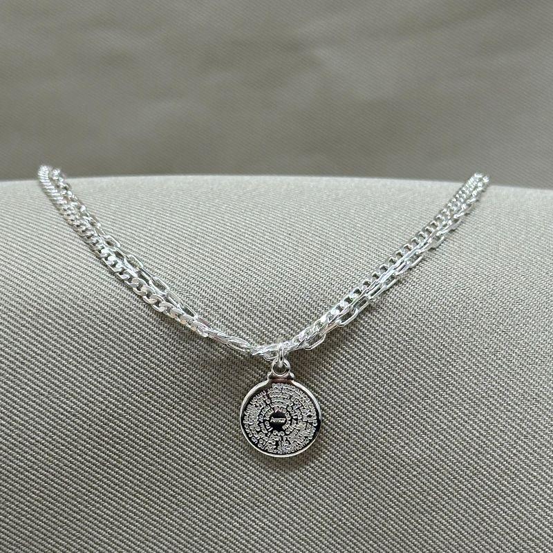 PULSEIRA DUPLA ELO GRUMET E CARTIER COM PINGENTE ORAÇÃO DO PAI NOSSO