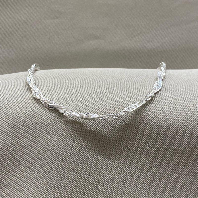 PULSEIRA DUPLA FITA 2MM E CORDÃO 2MM 15+5CM