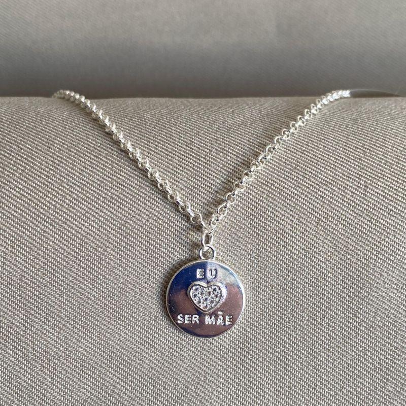 PULSEIRA ELO PORTUGUES COM PINGENTE CRAVEJADO CORAÇÃO