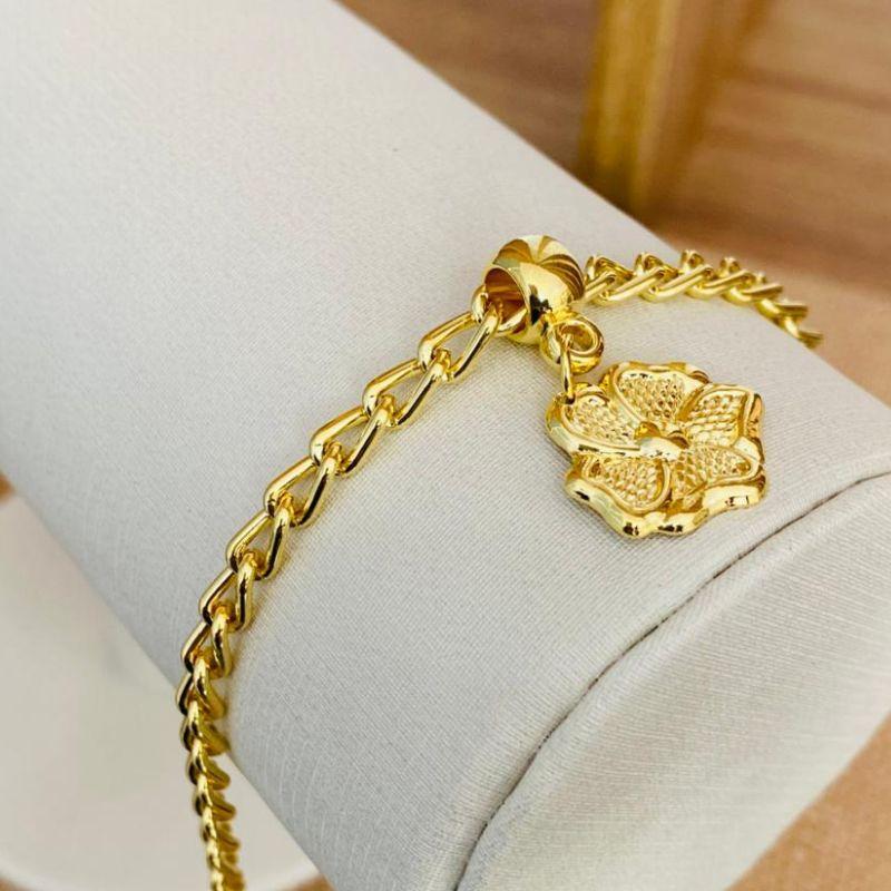 PULSEIRA ELOS COM FLOR