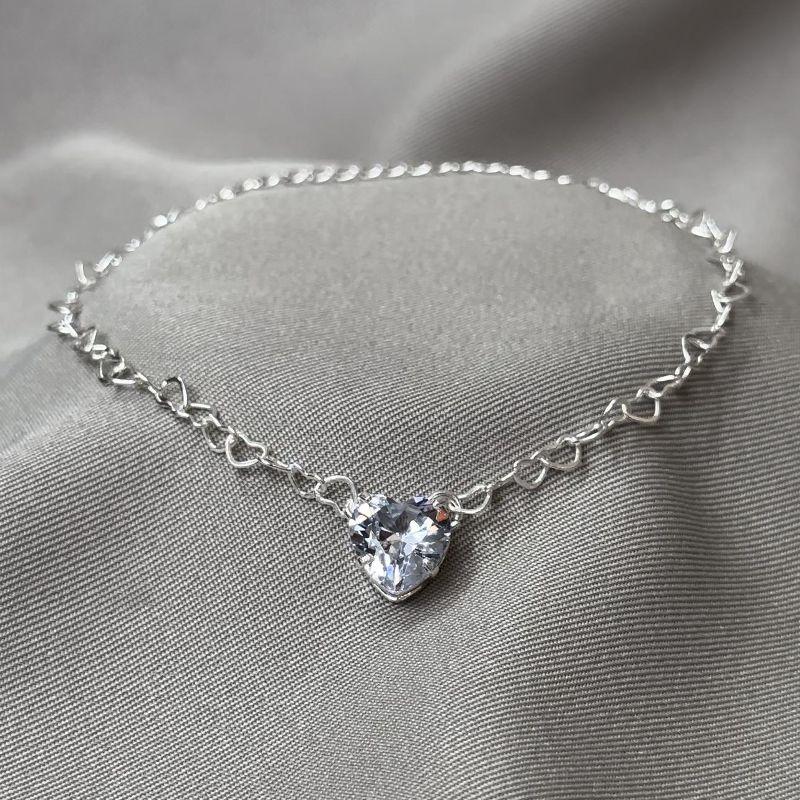 PULSEIRA ELOS CORAÇÕES COM PEDRA ZIRCONIA