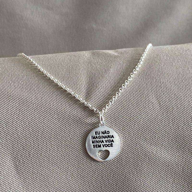 PULSEIRA ELOS PORTUGUES PLAQUINHA REDONDA PERSONALIZADA COM FRASE