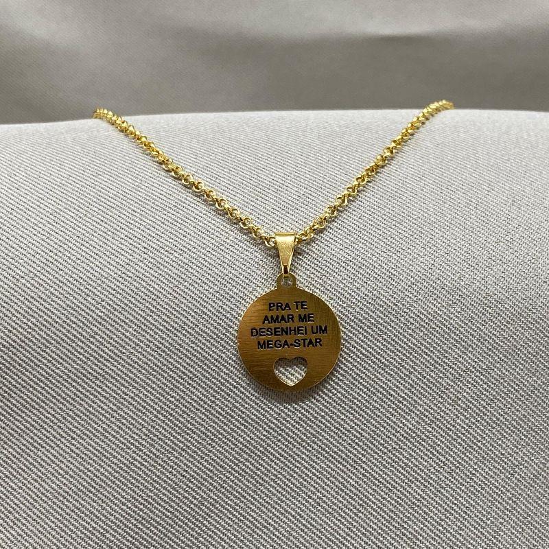 PULSEIRA ELOS PORTUGUES PLAQUINHA REDONDA PERSONALIZADA COM FRASE