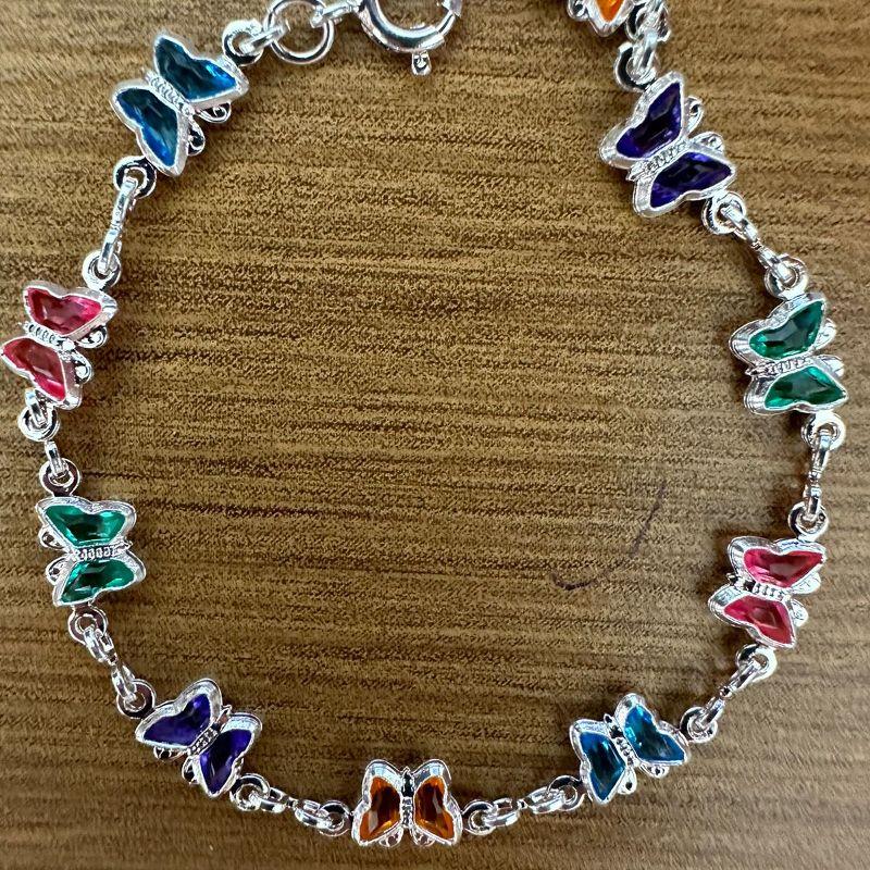 PULSEIRA INFANTIL BORBOLETAS COLORIDAS 15CM