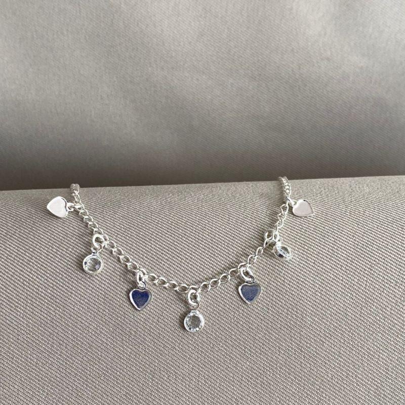 PULSEIRA INFANTIL CORAÇÃO COM PEDRA