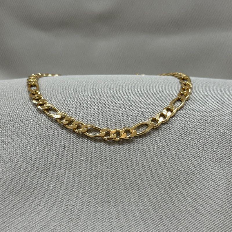 PULSEIRA MASC 3*1/ 4MM/ ELO DIAMANTADO COM FECHO GAVETA/ FIO 1,5/ 20CM GR