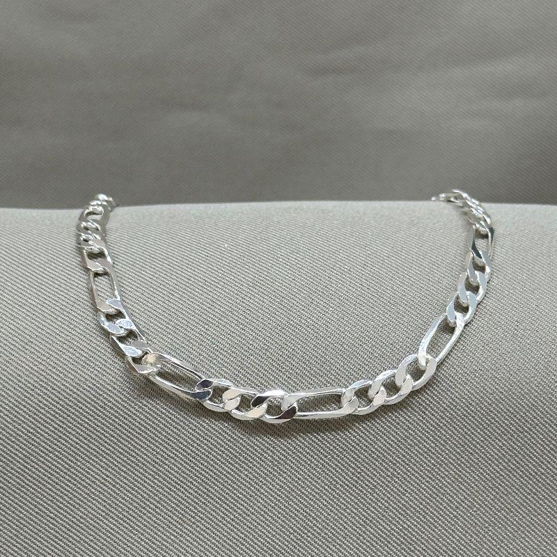 PULSEIRA MASCULINA FIGARO 3X1 5MM FECHO ITALIANO 21 CM