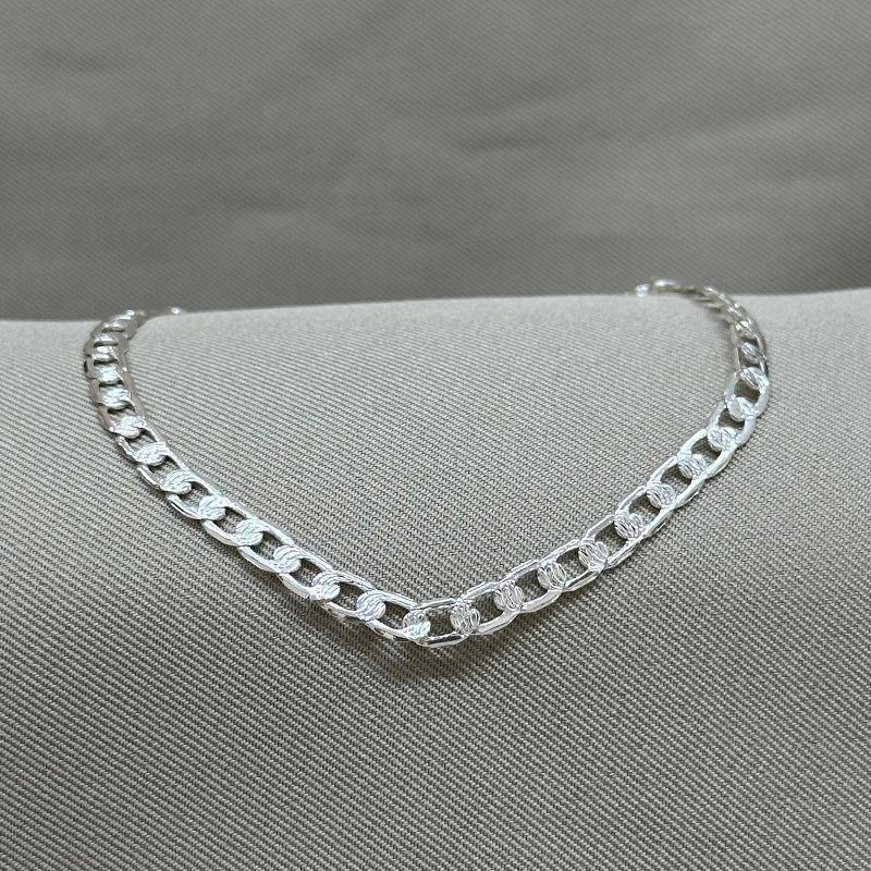 PULSEIRA MASCULINA GRUMET DIAMANTADA 4,5MM