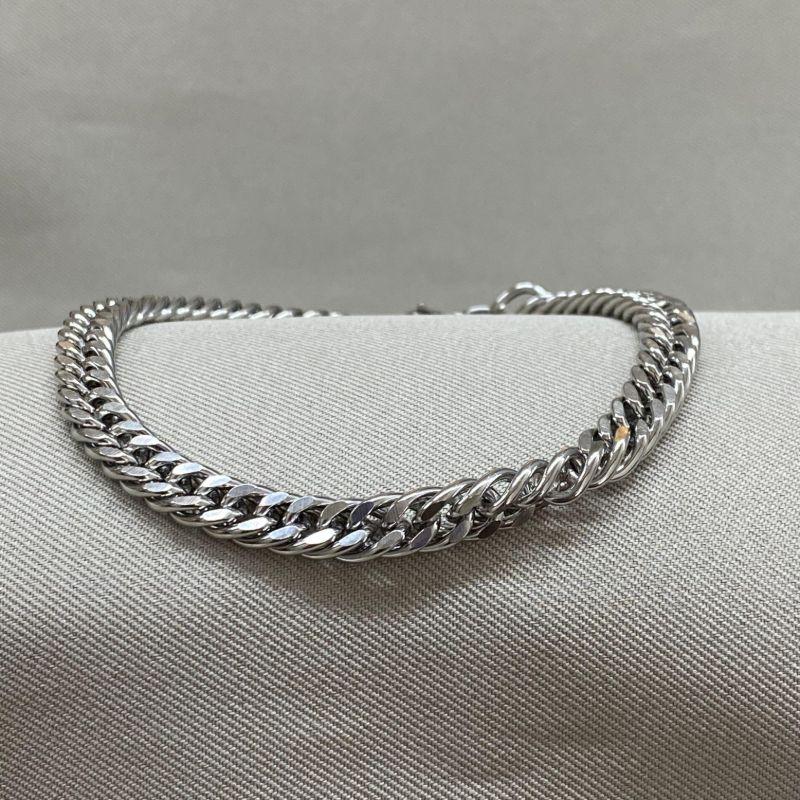 PULSEIRA MASCULINA GRUMET DUPLA STEEL