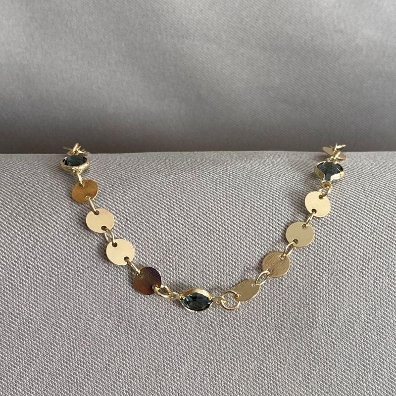 PULSEIRA PLAQUINHAS COM TIFFANY