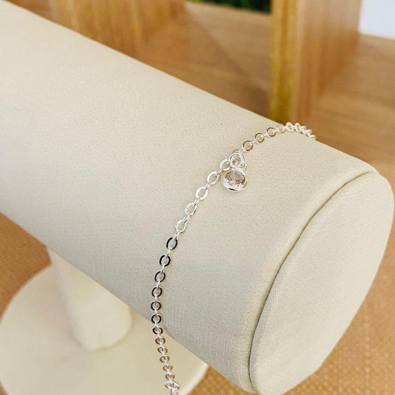 PULSEIRA PONTO DE LUZ ZIRCONIA ELO CADEADINHO