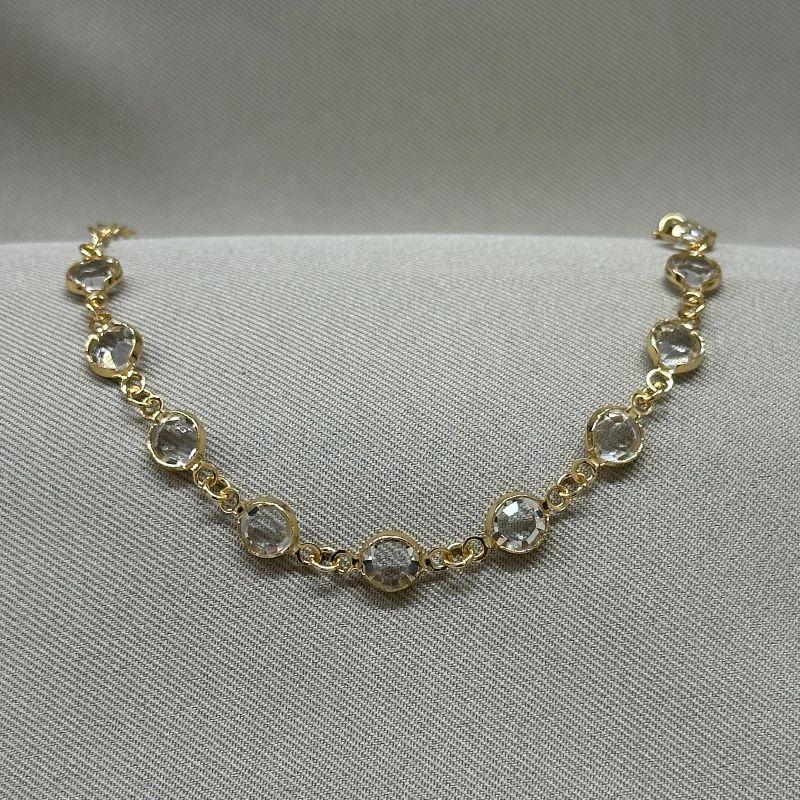 PULSEIRA TIFANI CRISTAL 6MM COM EXTENSOR ELO CORAÇÃO