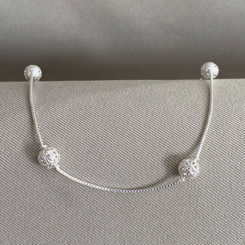 PULSEIRA VENEZIANA COM BOLINHA VAZADA